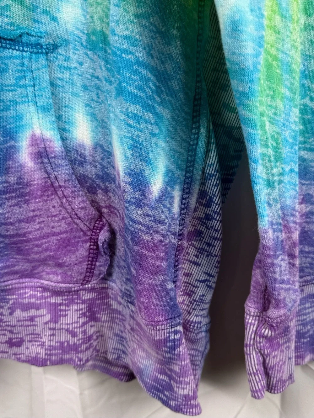 Montauk The End Rainbow Tie Dye Hoodie Pullover XXL Beach Graphic